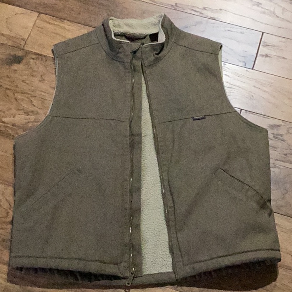Wolverine Mens size L Brown Upland  Vest Tan Sherpa Lined